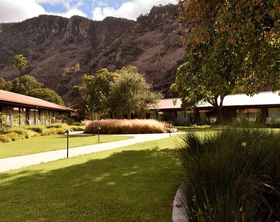 Courtyard surrounded by guest rooms