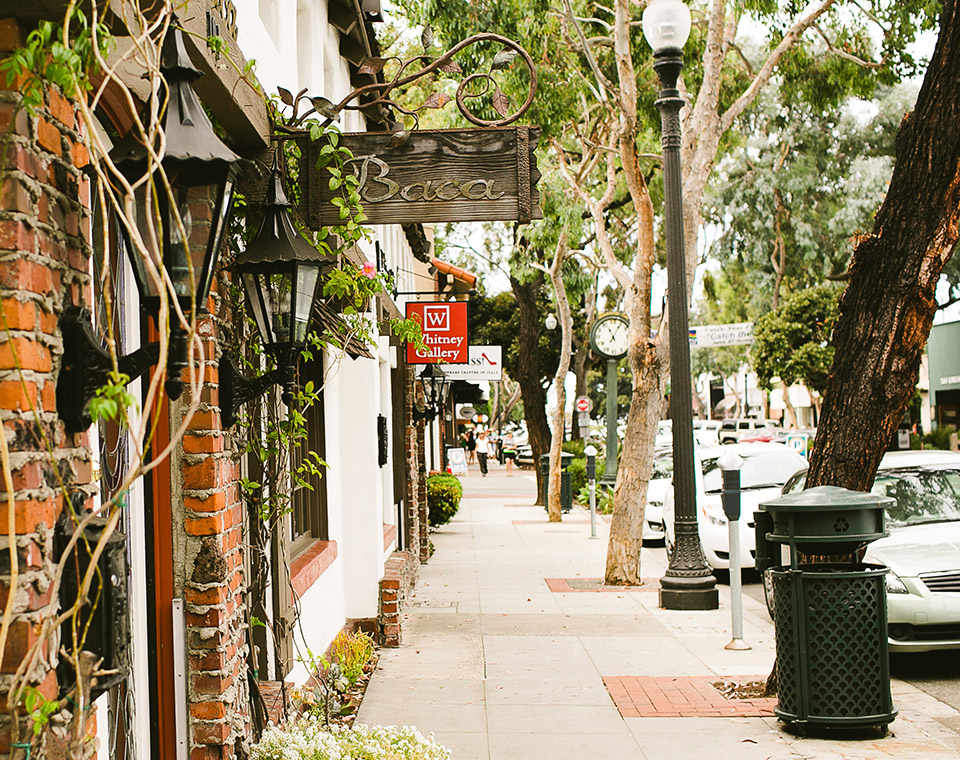 Shopping downtown Laguna Beach